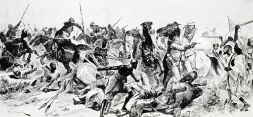 Charge of the 21st Lancers at Omdurman After drawing by R. Caton Woodville in Illustrated London