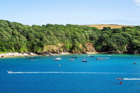 Boats and Yachts on Kingsbridge Estuary in Salcombe and Mill Bay, Batson Creek, Southpool Creek,