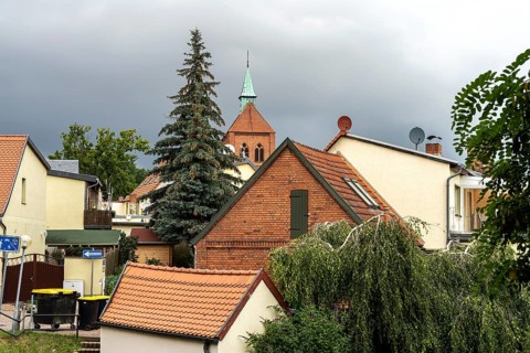 Old town with St George's Church in Arneburg, district of Stendal, Saxony-Anhalt, Germany, Europe
