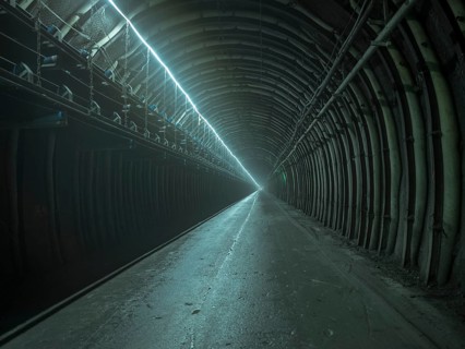 Tunnel section in construction lot H41 in the Sill Gorge, Brenner Base Tunnel, Tyrol, Austria,