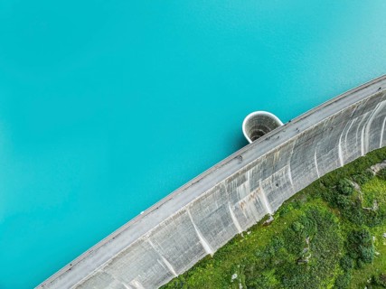 Dam of the Moiry lake, Switzerland