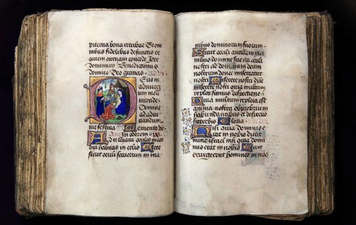 Illustrations from a historical book in the monastery library of the Strahov Praemonstratensian