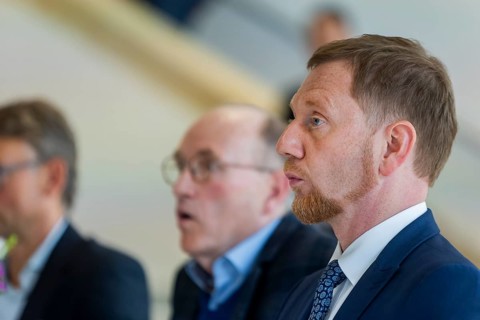 Minister President Michael Kretschmer visits Biotype GmbH in Dresden, Dresden, Saxony, Germany,