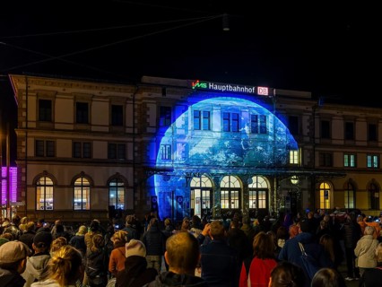 Central railway station - car park, baumbule!, Karl Iaro & Fabio Koll The 2nd edition of Light our