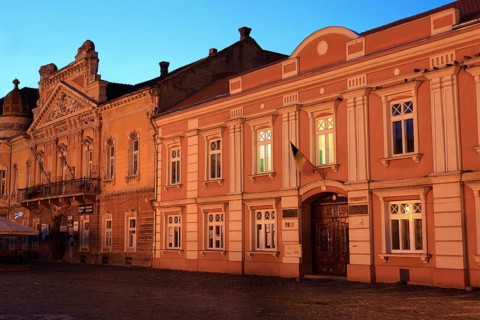 Banat, Timisoara, Timisoara, Old Town, historical houses at Piata Unirii, Unification Square, The