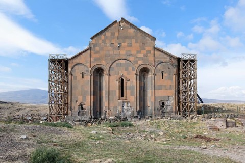 Former Ani Cathedral converted into a Mosque, Ani Archaeological site, Kars, Turkey, Asia