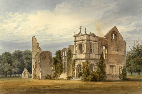 South-east view of the remains of Gorhambury House, Hertfordshire, belonging to the Earl of