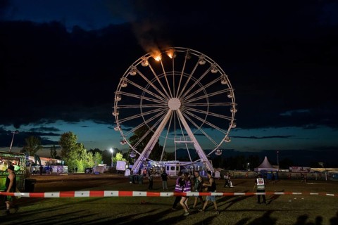 Ferris wheel catches fire at the Highfield Festival on Friday, Störmthaler See, 17.08.2024