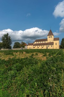 Oberzell, Reichenau Island, Parish Church of St George, UNESCO World Heritage Site, Fields, Lake