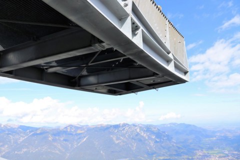 The AlpspiX viewing platform at the Alpspitze mountain station, Garmisch-Partenkirchen