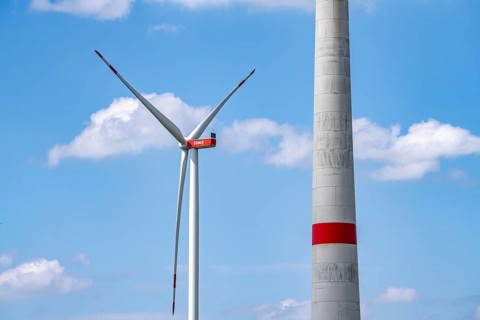 RWE wind farm near Marsberg, Nordex wind turbines, Hochsauerlandkreis, North Rhine-Westphalia,