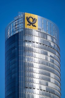The Posttower, corporate headquarters of Deutsche Post, high-rise building in Bonn, North