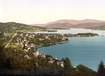 Pörtschach am Lake Wörth, Carinthia, Austro-Hungary, now Austria, digitally restored reproduction