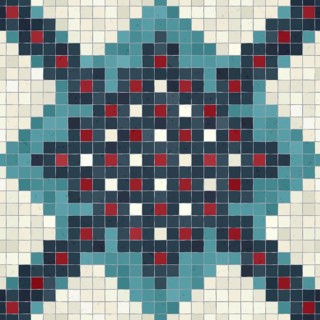 Mosaic tiles background, seamless vector pattern