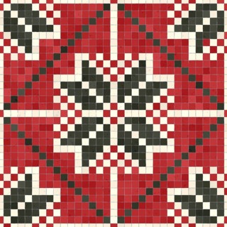 Mosaic tiles background, seamless vector pattern
