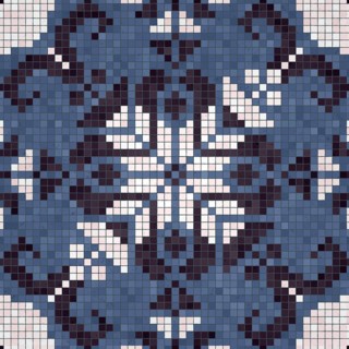 Mosaic tiles background, seamless vector pattern