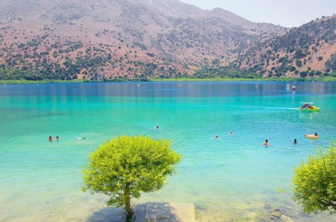 Lake Kournas, Georgioupolis, Chania, Crete, Greek Islands, Greece, Europe