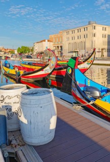 Moliceiro boats, Aveiro, Portugal, Europe