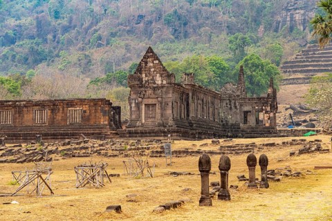 Wat Phu mountain temple, Champasak province, Laos, Asia