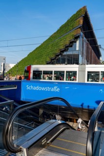 Largest green façade in Europe, on the Kö-Bogen II, building, shopping and office building on