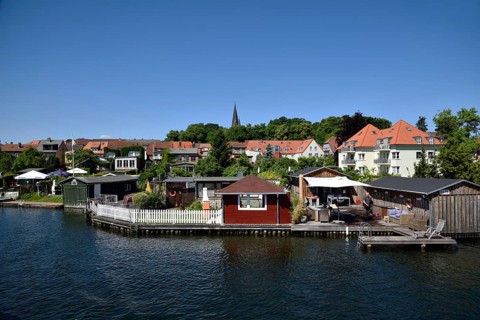 Europe, Germany, Mecklenburg-Western Pomerania, island town of Malchow, Lake Malchow, lakeside