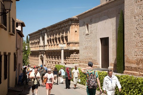 Palacio de Carlos V, Palace of King Charles the Fifth, the Alhambra complex, Granada, Spain, Europe
