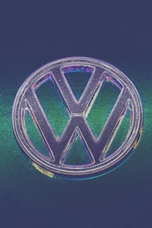 VW emblem, solarisation