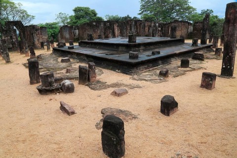 UNESCO World Heritage Site, ancient city Polonnaruwa, Sri Lanka, Asia, Buddha Seema Pasada