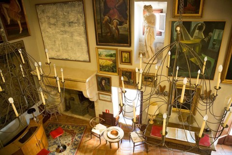 Interior of Palacio Chaves Hotel, historic medieval town of Trujillo, Caceres province,