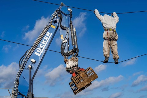 Beginning of the eviction of the Lützerath hamlet, camp of climate activists and squatters, at the