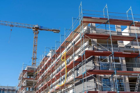 Major construction site Parc Durant, on Henri-Dunant-Strasse in Essen-Rüttenscheid, where 298