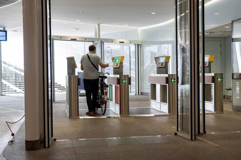 New bicycle car park at Amsterdam Central Station, IJboulevard, space for around 4000 bicycles,