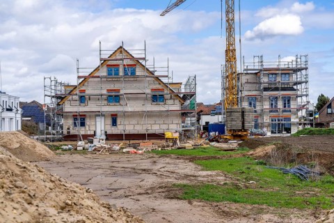 New development district, around 140 detached and semi-detached villas being built in the south of