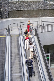 New bicycle car park at Amsterdam Central Station, Stationsplein, space for around 7000 bicycles,