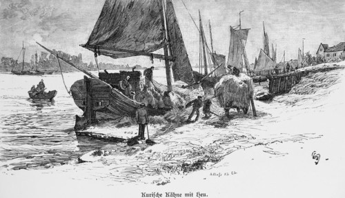 Transport of hay, Selenogradsk or Cranz, Samland, Curonian Spit, Curonian Lagoon, Kaliningrad