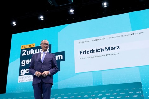 Berlin, Germany, 6 May 2024: Friedrich Merz, party chairman of the Christian Democratic Union of