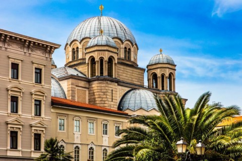 Serbian Orthodox Church of San Spiridione on the Grand Canal in the heart of Borgo Teresiano,