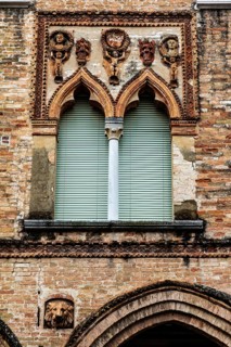 Palaces on the old town streets, medieval old town, Portogruaro, Veneto, Friuli, Italy,