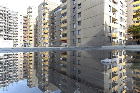 Renovation of numerous rental flats after several apartment buildings fell into disrepair due to