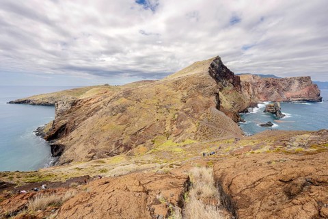 Hiking trail PR 8 on the Vereda Ponta de São Lourenço, Caniçal, Madeira, Portugal, Europe
