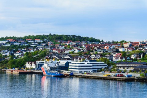Rescue Zone UT 722 Ships over FjordSailing, Stavanger, Boknafjorden, Norway, Europe