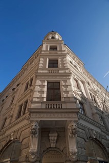 Historic corner house complex, French Renaissance style, 1893, Königstrasse 2, Regensburg, Upper