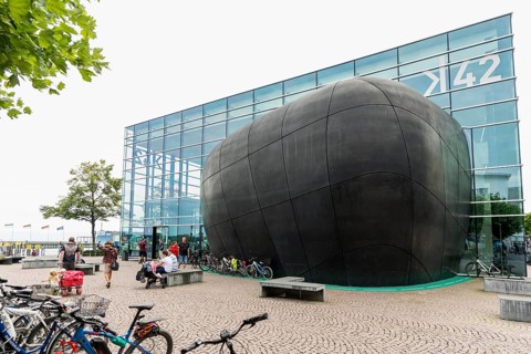 Cultural Centre K42, Medienhaus am See, lakeside promenade, Friedrichshafen, Lake Constance,