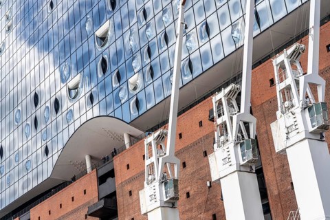 The facade of the Elbe Philharmonic Hall, Hamburg, Germany, Europe