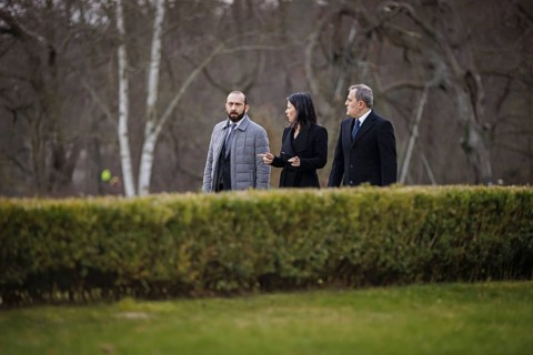 Trilateral meeting at Villa Borsig between Germany, Armenia and Azerbaijan. Annalena Bärbock