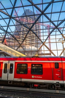 Shell of the Elbtower construction project, the architectural completion of Hafencity Hamburg, in