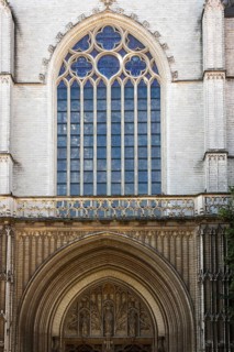 Cathedral of Our Lady, Onze-Lieve-Vrouwekathedraal, partial view above a side entrance, Gothic,