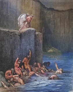Illustration for Inferno by Dante Alighieri Canto by Gustave Dore 1832-1883, French artist,