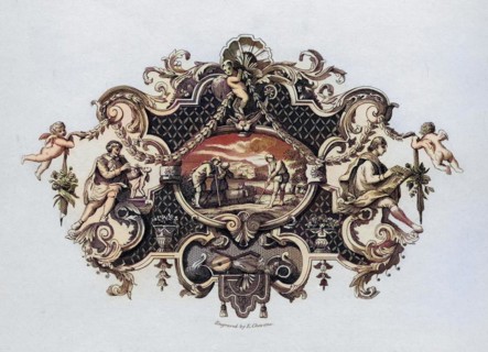 Abdruck von einem Silberkrug / Impression from a silver tankard Designed by Hogarth from The Works