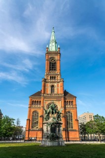 The Protestant St John's Church on Martin-Luther-Platz, state capital Düsseldorf, North
